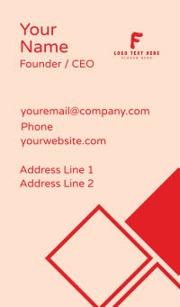 Liquid Soda Letter F Business Card Design