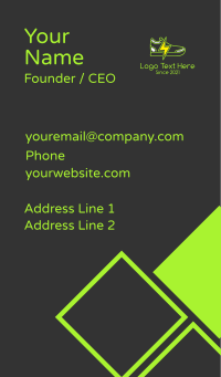 Lightning Bolt Shoes Business Card Design