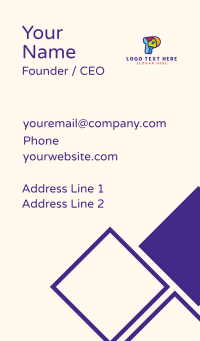 Colorful Letter P Business Card Design