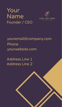 Cursive Calligraphy Letter F Business Card Design