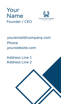 Blue Vehicle Wings Business Card Design