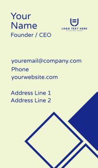 Simple Violet Letter U Business Card Design