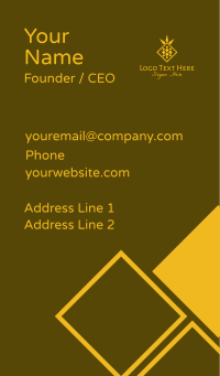 Golden Diamond Pineapple Business Card Design