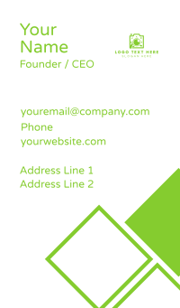 Green Leaf Lens Business Card Design