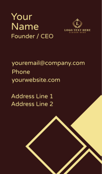 Luxury Royal Shield Crest Business Card Design