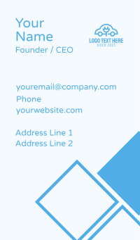 Blue Electric Car  Business Card Design