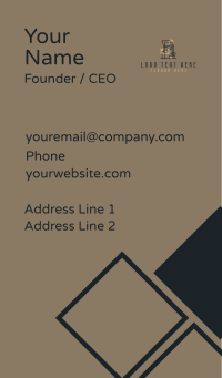 Tall Building Construction Business Card Design