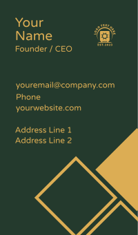 Golden Vault Savings Business Card Design