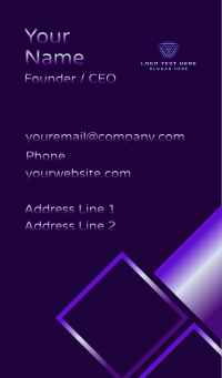 Digital Triangle Technology Business Card Design