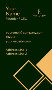 Luxury Boutique Event Letter B Business Card Design