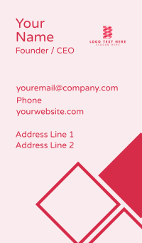 Pink Bow Letter B Business Card Design