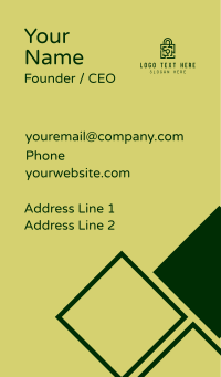 Square Maze Padlock Business Card Design