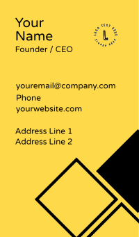 Simple Quirky Company Business Card Design