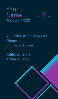 Technology Pyramid Agency Business Card Design