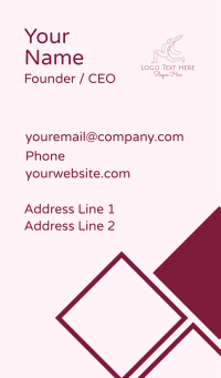 Pink Fitness Exercise   Business Card Design