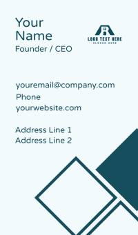 House Structure Letter A & R Business Card Design