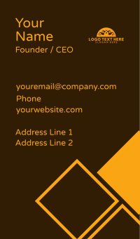 Orange Real Estate Property Business Card Design