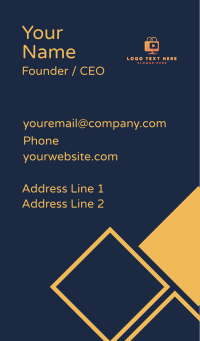 Shopping Vlog Ecommerce Business Card Design