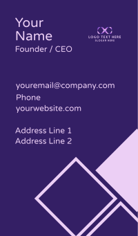 Purple Gradient Ampersand Business Card Design