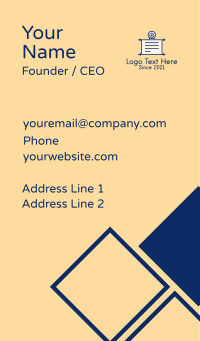 Online Learning Document Business Card Design