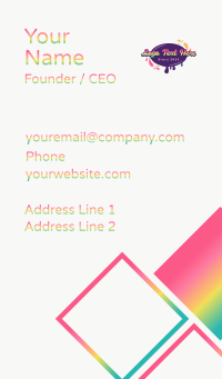 Colorful Paint Splash Business Card Design