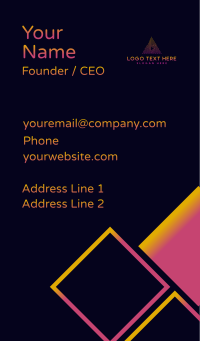 Technology Company Pyramid Business Card Design