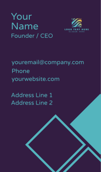 Square Wave Company Business Card Design