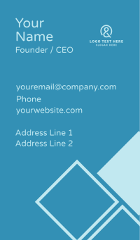 Blue Corporate Ampersand Logo Business Card Design