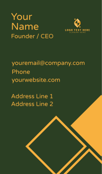 Leaf Energy Electricity Business Card Design