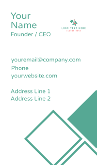 Coral Letter G Business Card Design