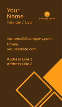 Orange Beer Bottle  Business Card Design