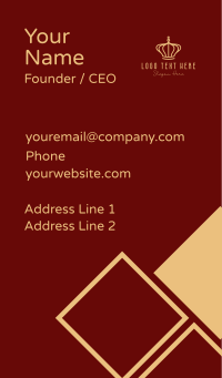 Gold Expensive Crown Business Card Design