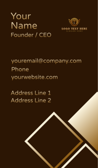 Luxury Wings Shield Business Card Design