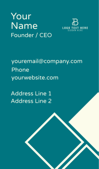 Generic Business Letter B  Business Card Design