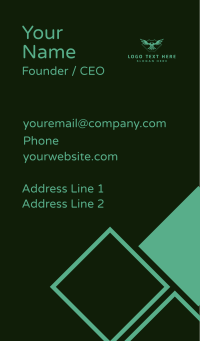 Eagle Shield Aviary Business Card Design