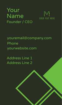 Bamboo Letter M Business Card Design