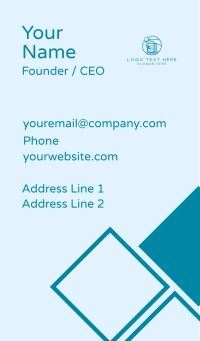 Blue Ticket Booth Business Card Design