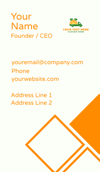 Orange Fruit Truck Business Card Design