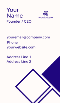 Digital It Expert Digital Letter R Business Card Design