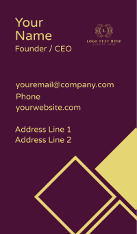 Expensive Royal Crest Business Card Design