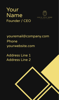 Deluxe Shield Crown Business Card Design