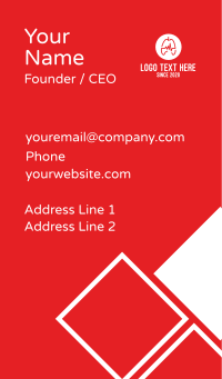 Red Lung Pulse Business Card Design