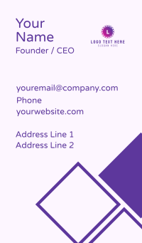 Purple Pixel Circle Letter Business Card Design