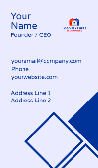 Geometric House Building Business Card Design