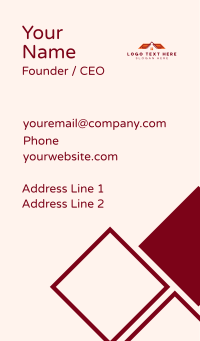 Home Property Roof Business Card Design