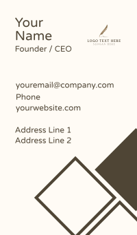 Writer Quill Publishing Business Card Design