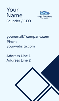 Blue Shoe Footwear Business Card Design