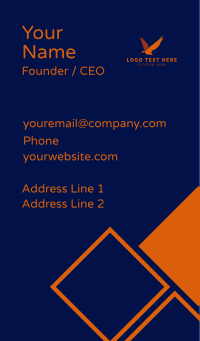 Orange Vulture Wing Business Card Design