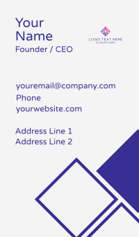 Diamond Real Estate Company Business Card Design