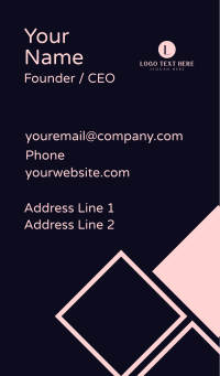 Cursive Pink Q  Business Card Design